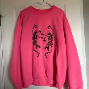 Pink Skeleton Graphic Woman’s Sweater